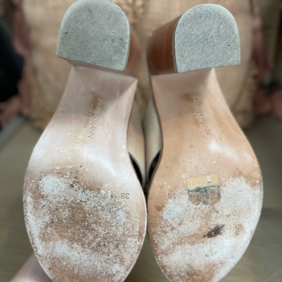 ZIMMERMANN Buckle Detail Block Heel Leather Mule Shoes - Picture 8 of 9